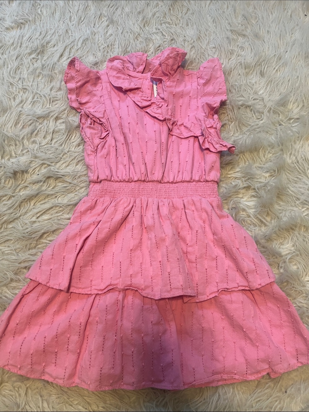 Janie and Jack Pink Ruffle Tiered Dress